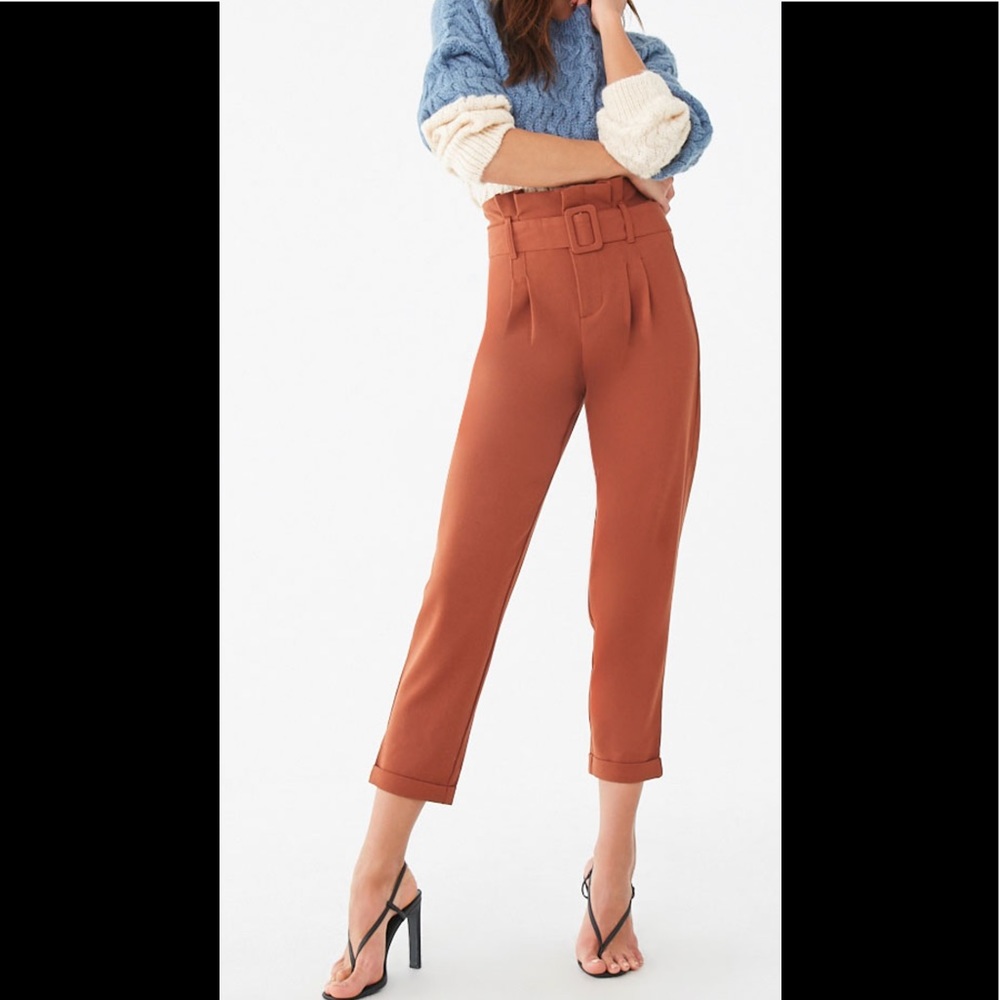D-Ring Belt Cuffed Trousers - cropped - Picture 5 of 5
